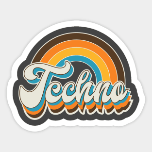 Techno Rave Music Retro EDM Vintage Style Sticker